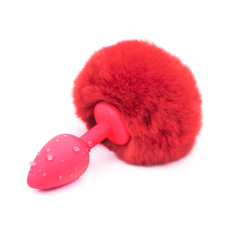 פלאג סיליקון אדום קטן עם זנב אדום | אביזרי מין