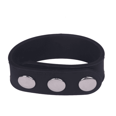 טבעת ניטים שחורה מסיליקון | אביזרי מין