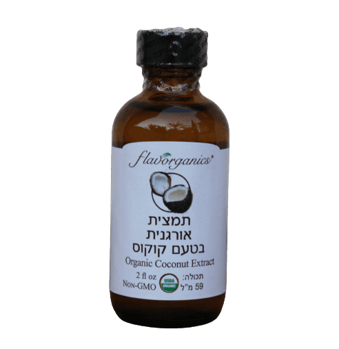 תמצית קוקוס אורגנית | מכיל 59 מל | כשר פרווה | ללא הנדסה גנטית | ללא תוספת סוכר