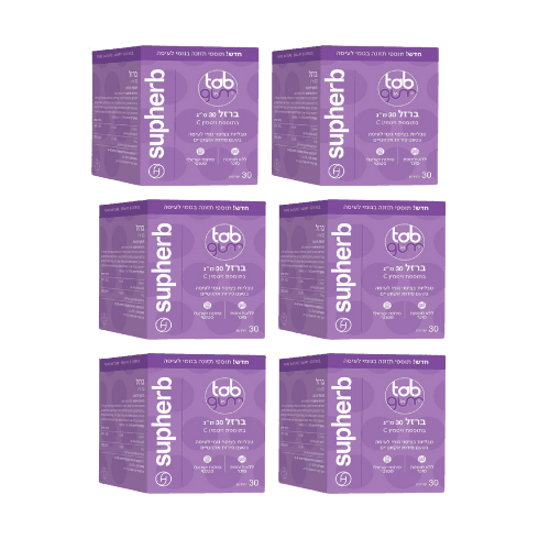 ברזל 180 מג | טאב אין גאם | בתוספת ויטמין C | מבצע שישיה | בגומי לעיסה | מכיל 180 יחידות מבית סופהרב