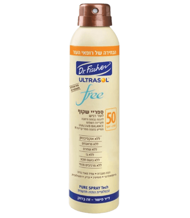 אולטרסול | ספריי שקוף | לעור רגיש | SPF50 | מכיל 200 מל