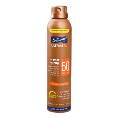 אולטרסול | ספריי רציף שקוף | SPF50 | מכיל 200 מל