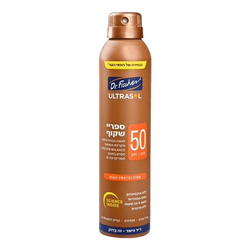 אולטרסול | ספריי רציף שקוף | SPF50 | מכיל 200 מל