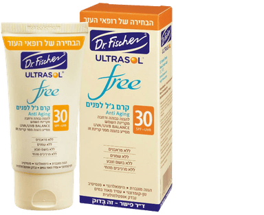 אולטרסול | FREE | קרם גל לפנים | SPF30 | מכיל 50 מל
