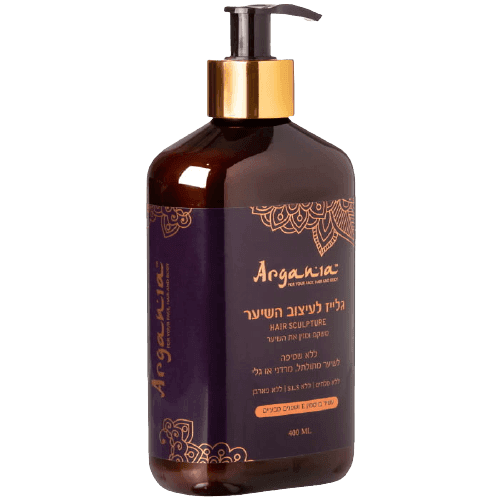 גלייז לעיצוב השיער | לשיער מתולתל מרדני או גלי | מכיל 400 מל | מבית ארגניה