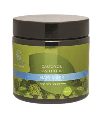 מסכת שיער | מסכת שמן קיק וביוטין | להזנת השיער | מכיל 500 מל | מבית אושן
