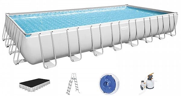 בריכה מלבנית אולטרה BESTWAY דגם 56623 + משאבת חול 2,200 גלון