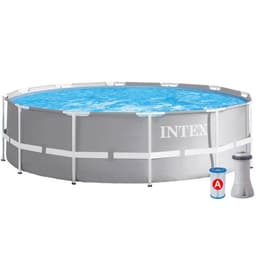 בריכת עמודים עגולה INTEX עם משאבה 76*3.66 PRISM FRAME
