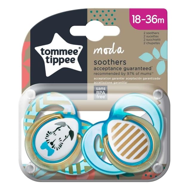סט מוצצים אופנתיים מסדרת מודה 18-36 חודשים - כחול