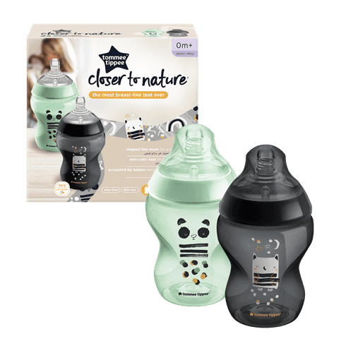 זוג בקבוקים 260 מ"ל מאויירים 0m+ מסדרת Closer To Nature