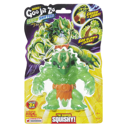 גו ג'יט זו - בובה נמתחת זוהרת בחושך - סטרץ' Glow Shifter טריטופס - Goo Jit Zu