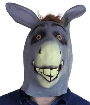 מסכה לאטקס חמור עם כארד