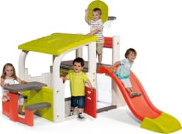 מרכז פעילות לילדים הכולל מגלשה שולחן פיקניק ומשחקי כדור מבית Smoby תוצרת צרפת