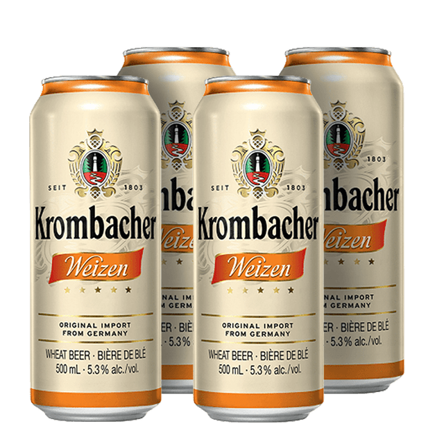 רביעיית בירה קרומבאכר חיטה 500 מ"ל פחית