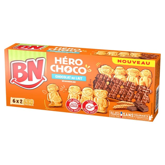 ביסקוויט HERO CHOCO מצופים ש.חלב 180ג