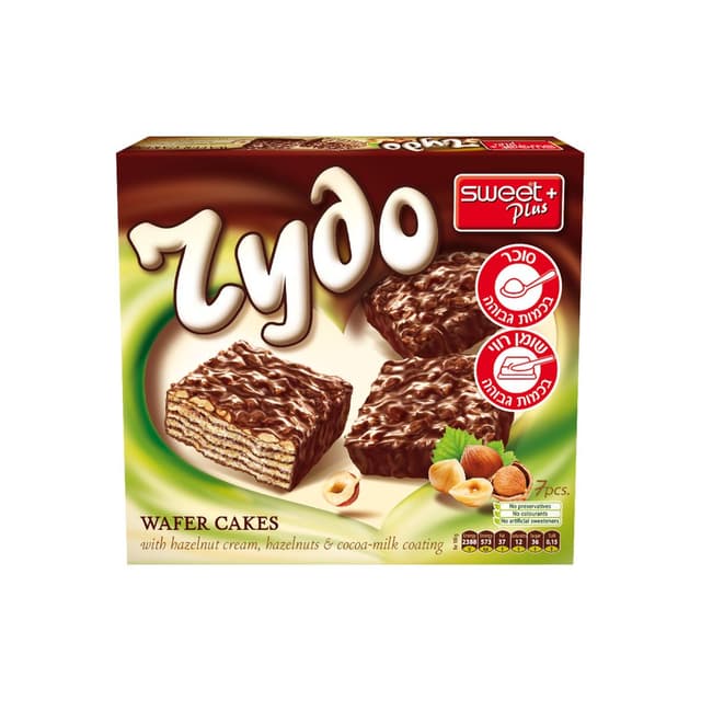 עוגת וופל צודו אגוזי לוז 125 גר