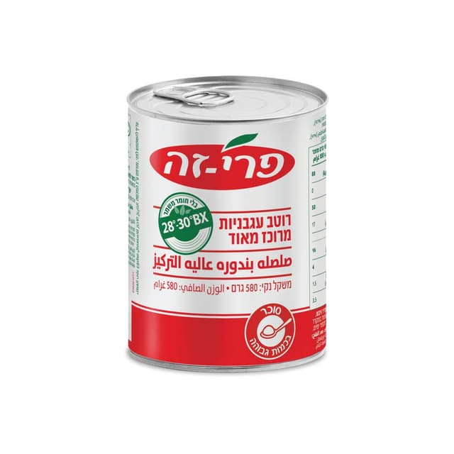 רוטב עגבניות 28% 580ג' פרי זה