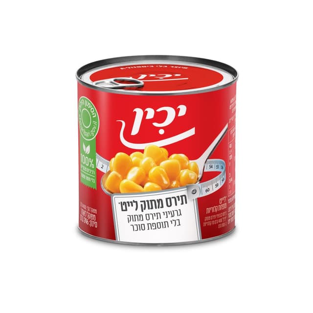 תירס ואקום לייט 400 גרם יכין