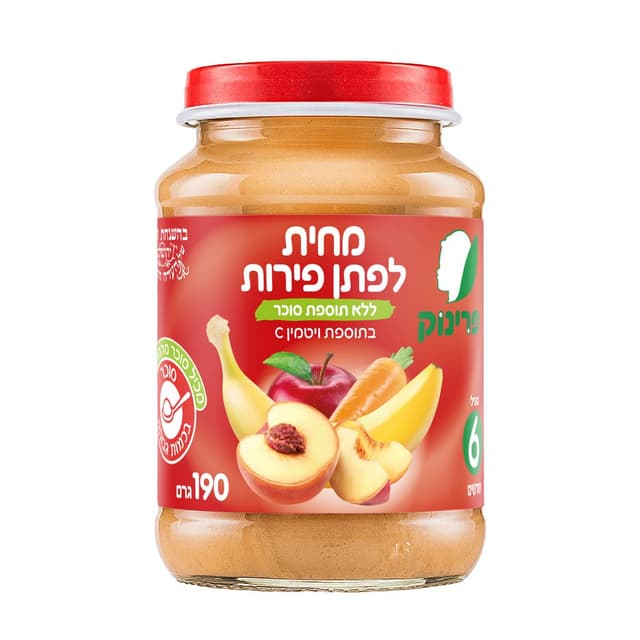 מחית לפתן פירות שלב 3 190ג' פרינוק