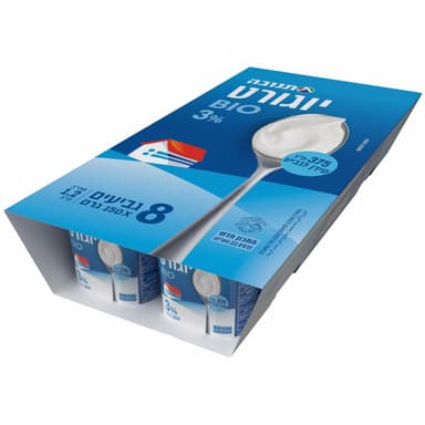 מאגדת יוגורט ביו 3% שומן 8 יח' *150ג' תנובה