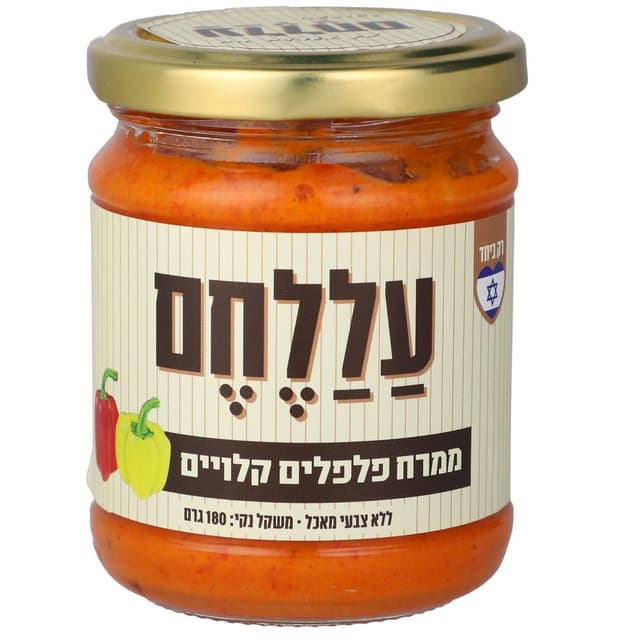 ממרח פלפלים קלויים עללחם 180 ג'