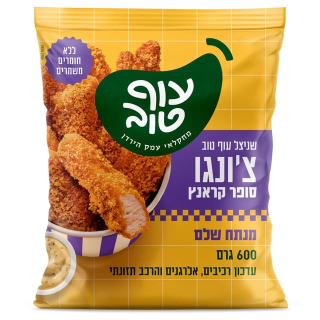 צונגו רצועות שניצל סופרקאנץ 600 גרם