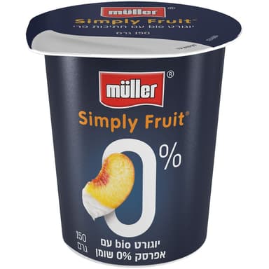 מולר SIMPLY FRUIT אפרסק 0% 150 גר