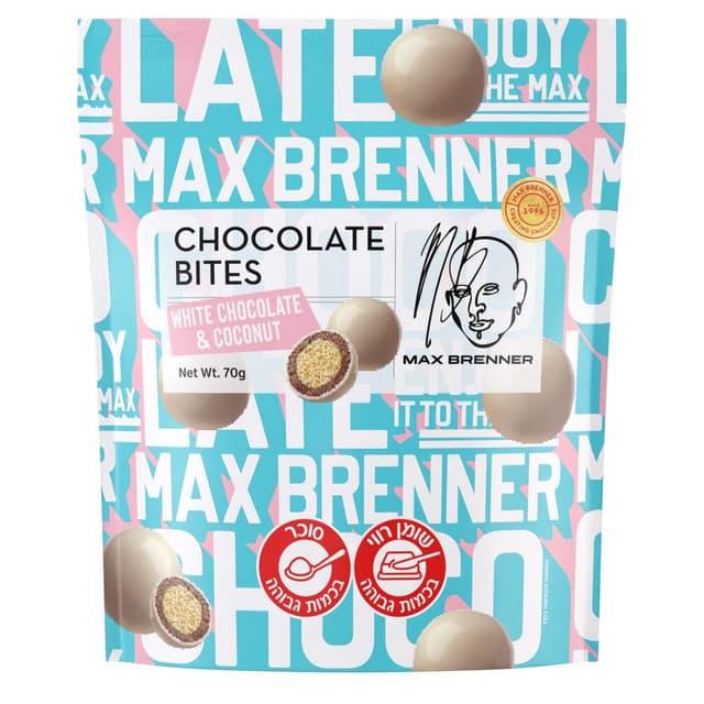 מקס ברנר בייטס שוקולד לבן וקוקוס