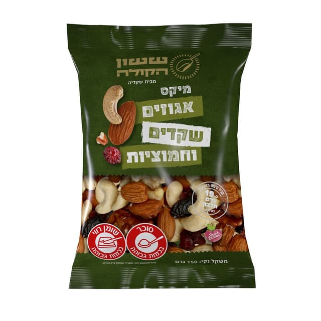מיקס אגוזים שקדים וחמוציות 150 גרם