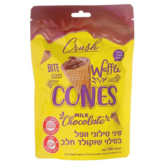 טילוני וופל מיני במילוי שוקולד מריר 100ג