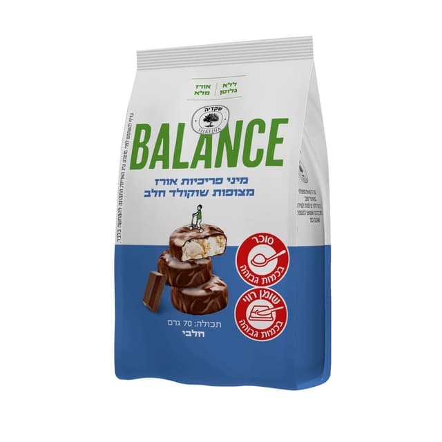 מיני פריכיות מצופות שוקולד חלב 70גר