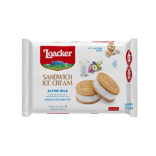 גלידה לואקר שמנת עם