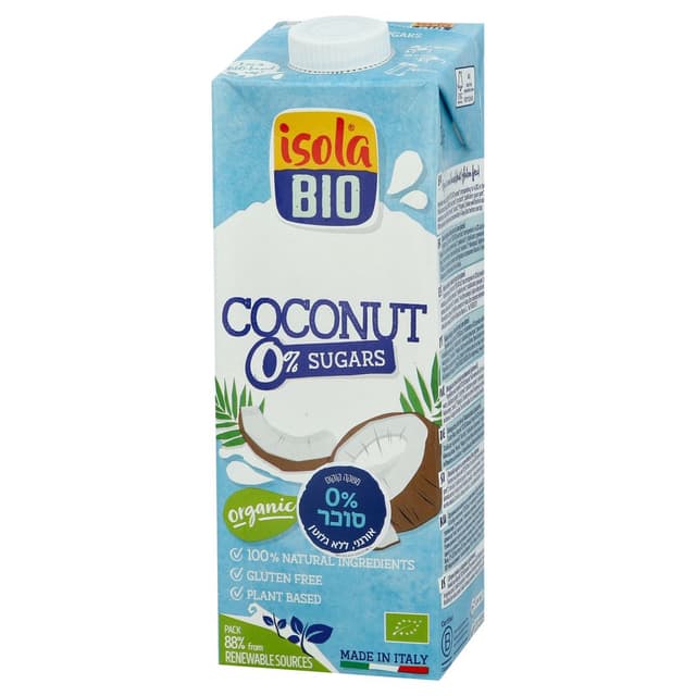 ISOLA משקה קוקוס 0% סוכר 1 ליטר