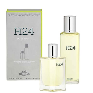 הרמס 24H אדט 30 מל +125 מל מילוי סט Hermes H24 Set Edt 30ml Refillable + Edt 125ml Refill