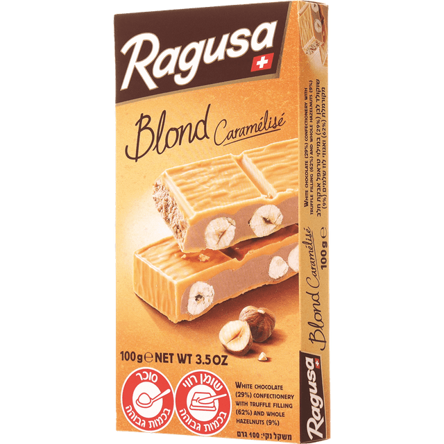 רגוסה - טבלת שוקולד בלונד 100 גרם