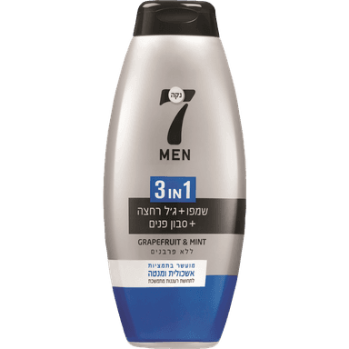 נקה 7 - שמפו 3 ב-1 לגבר 750 מ"ל