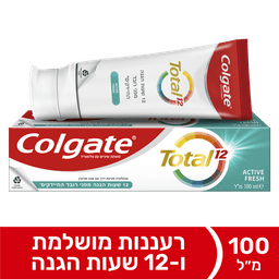 קולגייט - משחת שיניים טוטאל פסים מרעננים 100 מ"ל