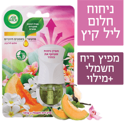 איירוויק - מבשם אוויר חשמלי + מילוי חלום ליל קיץ 19 מ"ל