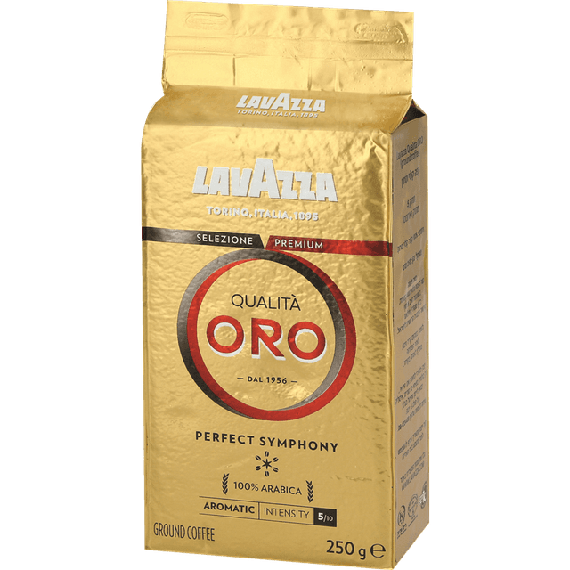 קפה לוואצה קלוי וטחון חוזק 5 אורו 250 גר