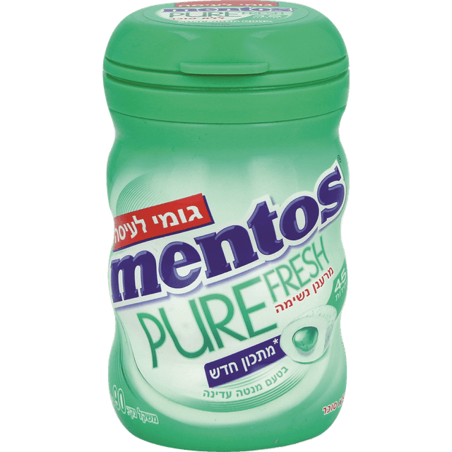 מנטוס טעם מנטה עדינה בקבוק 90ג