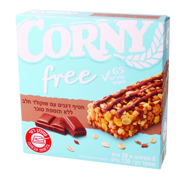 קורני פרי שוקולד חלב 6 יח 120 גר