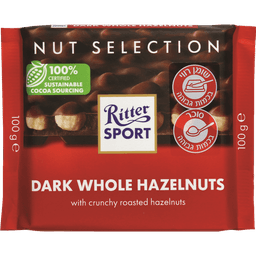 שוקולד RITTER SPORT מריר אגוזים 100 גרם