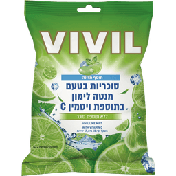 ויויל - סוכריות מנטה לימון ללא תוספת סוכר 60 גרם