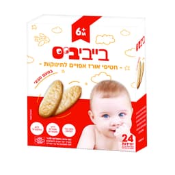 בייביביס - חטיף אורז בטעם טבעי 24 יח'