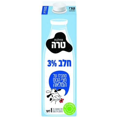 טרה חלב 3% 1למהדרין