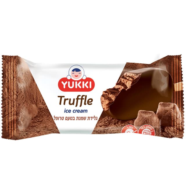 גלידת שמנת משובחת YUKKI טרופל מצופה על