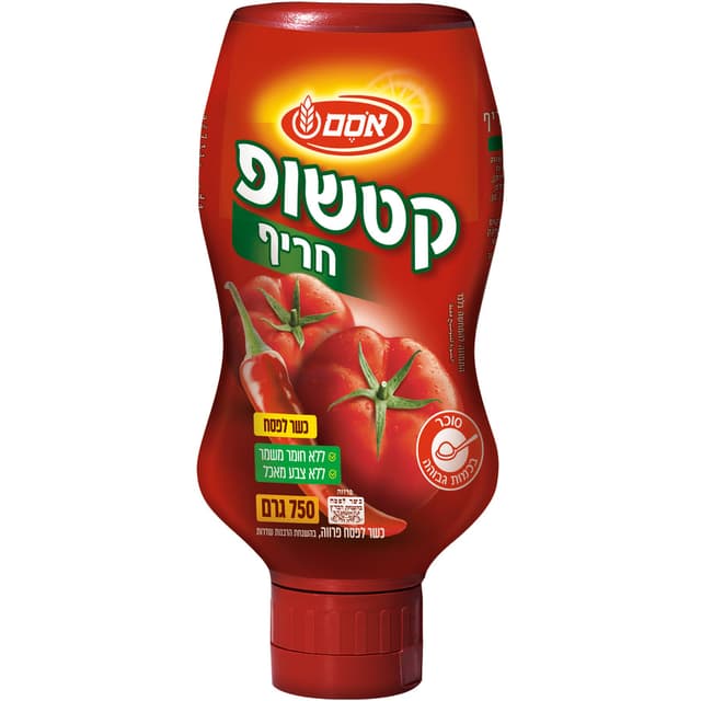 קטשופ אסם חריף 750 גרם-בקבוק