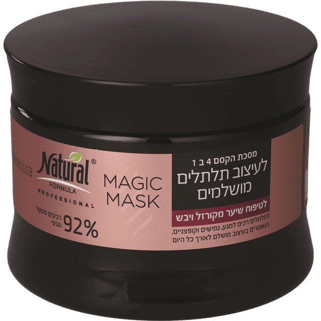 נטורל פורמולה - מסכת קרטין לעיצוב תלתלים 350 מ"ל