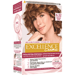 לוריאל - אקסלנס קרם 6.32 חום בהיר זהוב מעודן