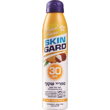 סקינגארד - ספריי שקוף בניחוח אננס ליצ'י 200 מ"ל SPF30